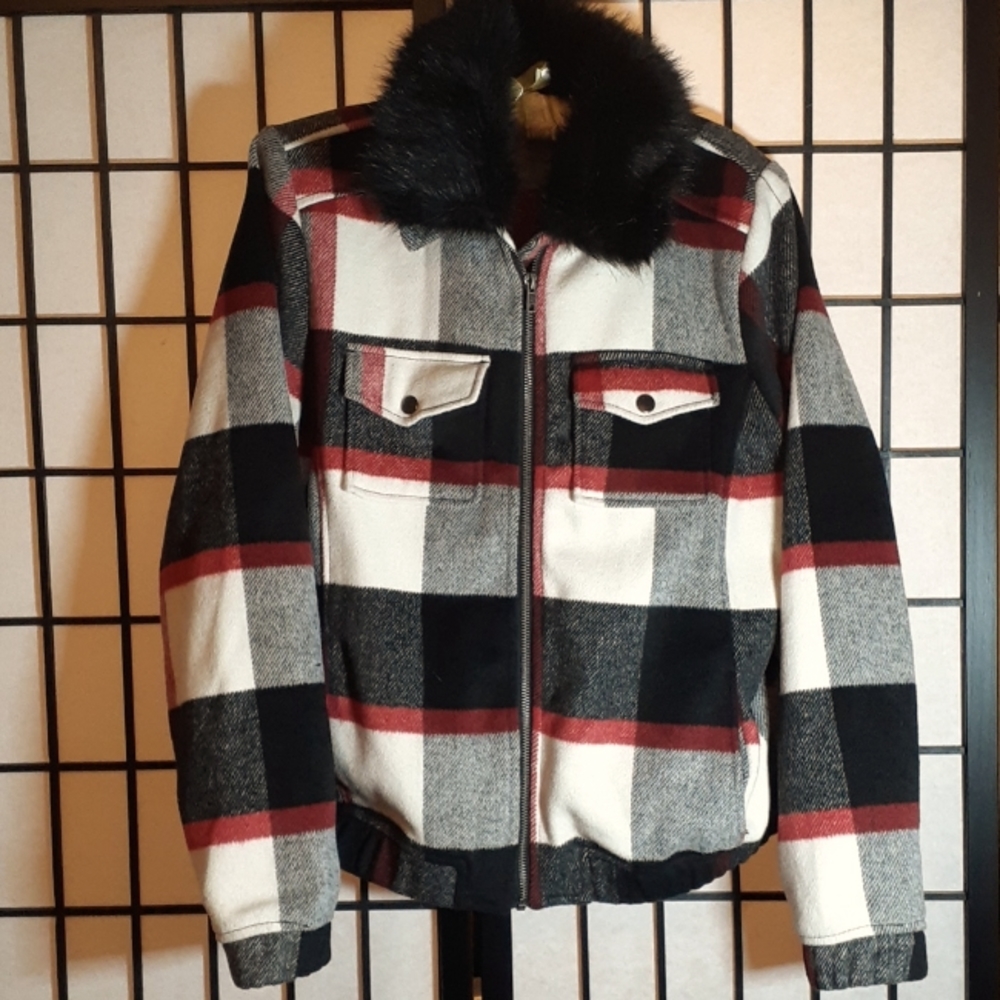 Torrid plaid wool jacket torrid size 1